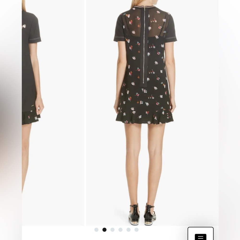 NEW • Ted Baker • Women’s Colour by Numbers Zolba Print-Detail Dress Black Pink - Picture 2 of 4